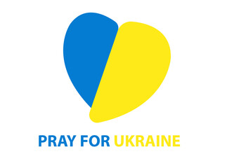 ukraine flag in heart shape.
Pray for Ukrainian peace.