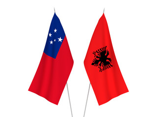 Republic of Albania and Independent State of Samoa flags