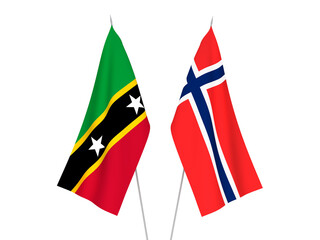 Norway and Federation of Saint Christopher and Nevis flags