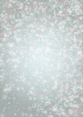 Vector Magical Glowing Background with Silver and Purple Falling Stars on Grey. Sparkle Star Sky Cover and Card Design. Glittery Confetti Frame. Christmas and New Year Poster. Baby Fairy Print.