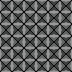 Fototapeta premium Vector seamless pattern. Modern stylish texture. Geometric ornament with squares and triangles. Monochrome Square Grid.