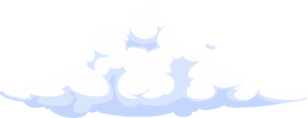Cartoon cumulus clouds in blue sky background