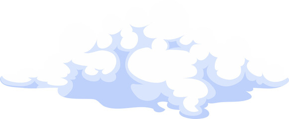 White fluffy fairy tale cloud on blue summer sky