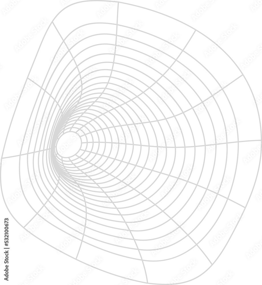 Poster wormhole mesh virtual model, wireframe 3d shape