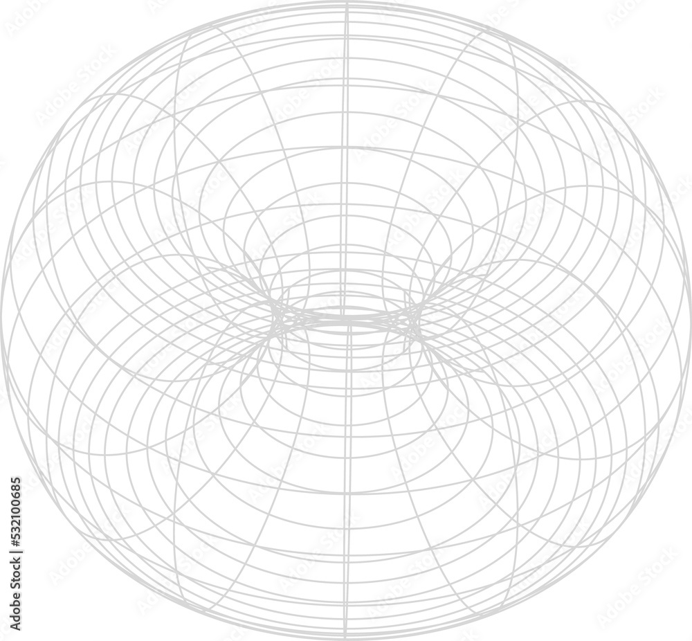 Poster torus mesh 3d figure, wireframe digital shape