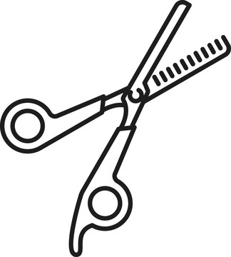 recommend clip art: Pet grooming scissors accessory outline icon