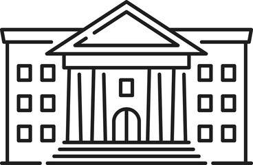 Supreme court building courthouse with pillars