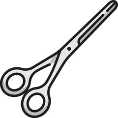 Scissors pets grooming tool, tailors cutters icon