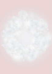 Abstract Vector Pink Background with Silver and White Light Spots. Magic Shiny Pastel Print. Baby Print. Romantic Bokeh Blurred Page Design for St' Valentines Day.  Gentle Stardust Pattern..