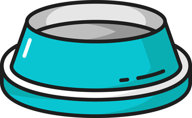 Cats and dogs food plate icon, bowl for pets feed