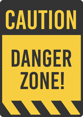 Obraz premium Caution dangerous area wrong way do not enter sign