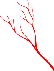 Cartoon vein blood human anatomy element red icon