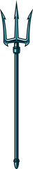 Nautical trident fork of Poseidon, Neptune, Triton