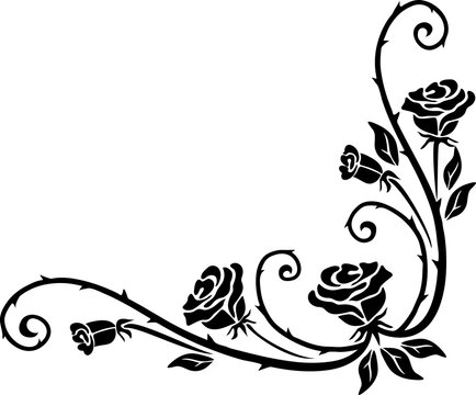 Flourish corner frame or border for invitation