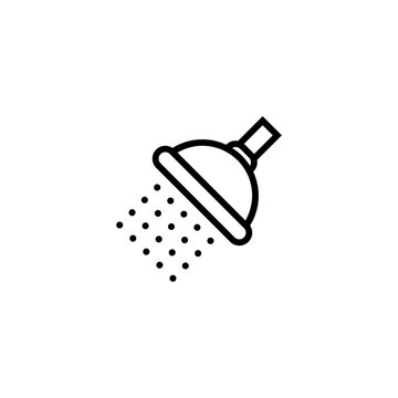 recommend clip art: Shower line icon isolated on white background