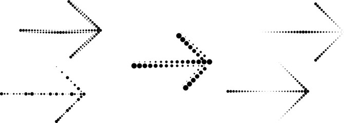 Abstract hipster linear halftone dots background with arrow design elements . Vector 