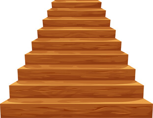 Wooden staircase or stairway, wood steps stairs