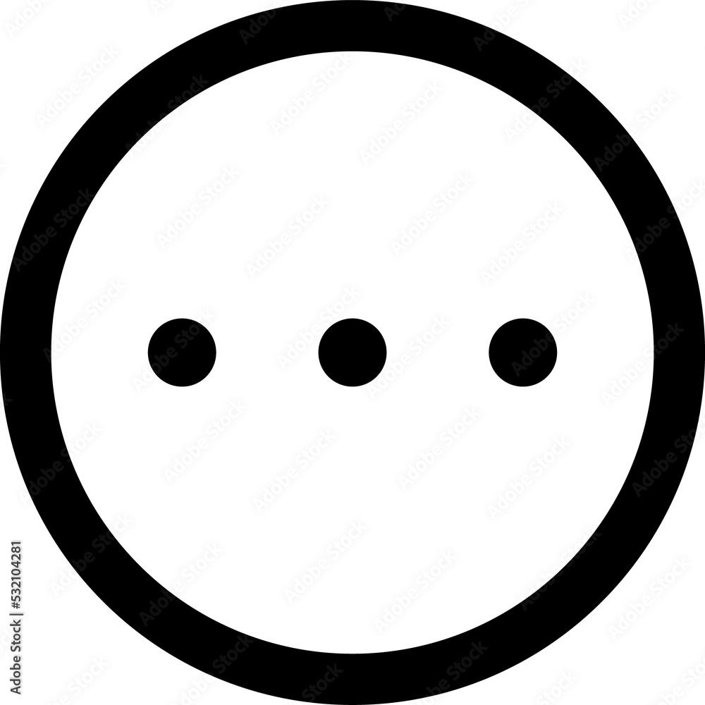 Poster Hamburger menu mobile navigation circle with dots