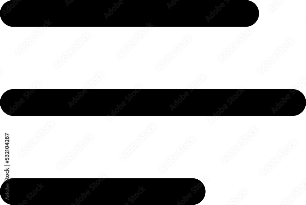 Poster Hamburger menu bar line, web and mobile app button