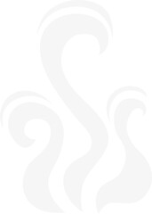 Cartoon curve cloud of smoke, campfire vapor steam