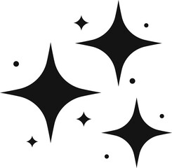Glitter star sparkling twinkling light particles