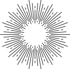 Fototapeta premium Starburst, radial sun light rays isolated sunburst