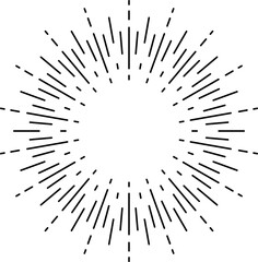 Sun beam rays explosion, sunburst starburst icon