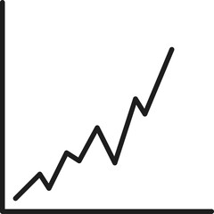 Economy increase grow, positive rate chart graph