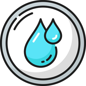 recommend clip art: Aqua water drops isolated outline vector label