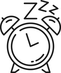 Night sleep time alarm clock, insomnia rest sign