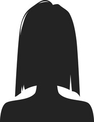 Anonymous woman profile silhouette, head face
