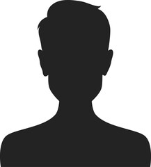 Avatar in social media man person black silhouette