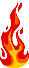 Burning fire flame power, inferno flash blaze sign