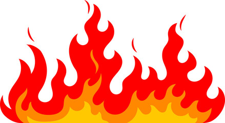 Flammable object sign, burning fire blaze ignition