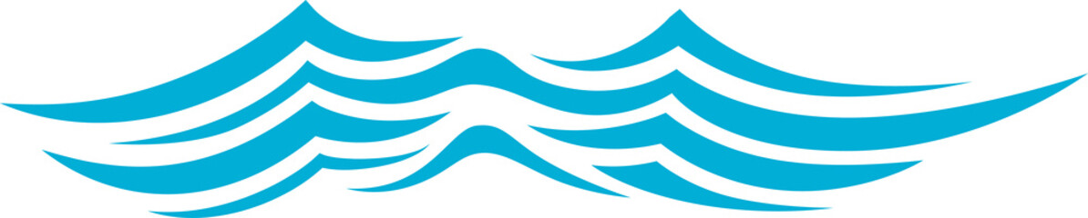 Tsunami disaster storm at sea isolate outline icon