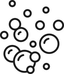 Soap foam bubbles icon of soapy water air balls