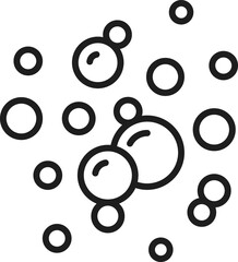 Soap foam bubbles icon, vector shampoo air balls