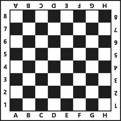 Chessboard icon, vector chess game gameboard