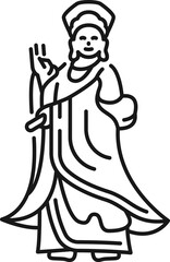 Guanyin, Guan or Kuan Yin goddess statue in China