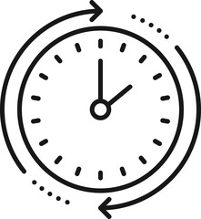 MRI scan timer outline icon, computed tomography