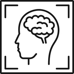 MRI brain scan head computed tomography image icon