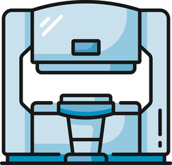 MRI scan diagnostics color icon, medical radiology