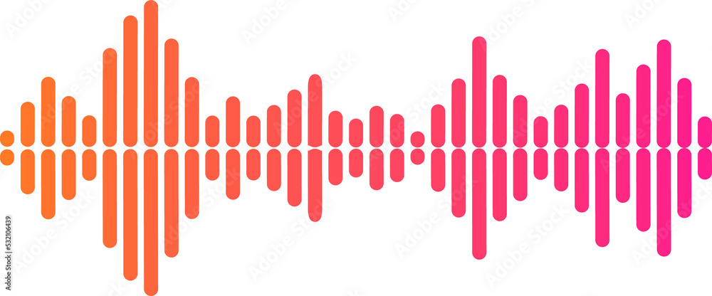 Poster soundwave of voice and speech recognition isolated