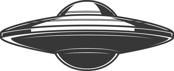 Saucer spacecraft isolated alien spaceship craft