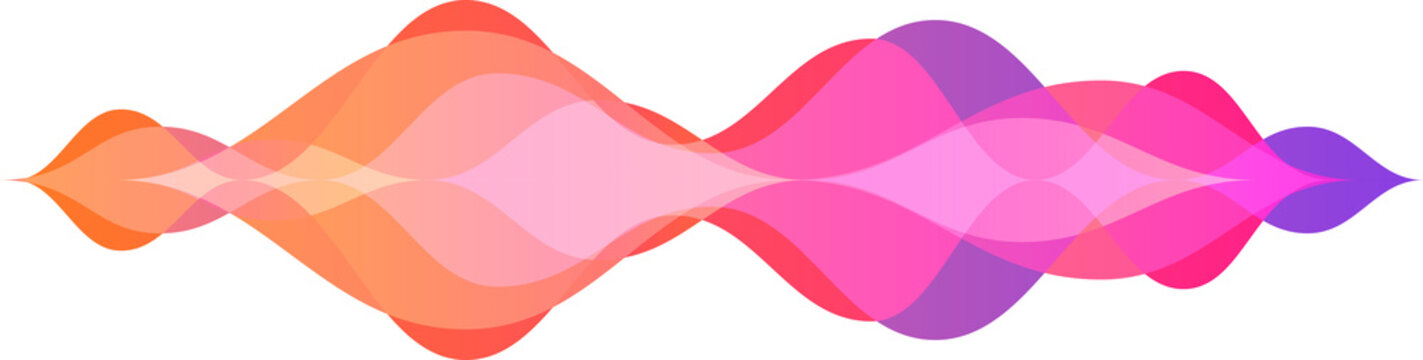 Soundwave of voice and speech recognition isolated