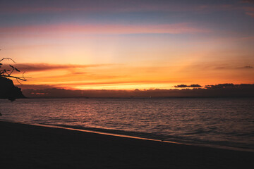 Fototapeta premium sunset on the beach