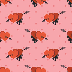 cute handraw valentine items seamless pattern design 