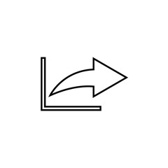 Graphic flat share icon for your design and website