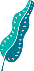 Cartoon leaf isolated mexican foliage leafage icon