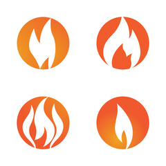 Fire flame Logo vector, Oil, gas and energy logo concept